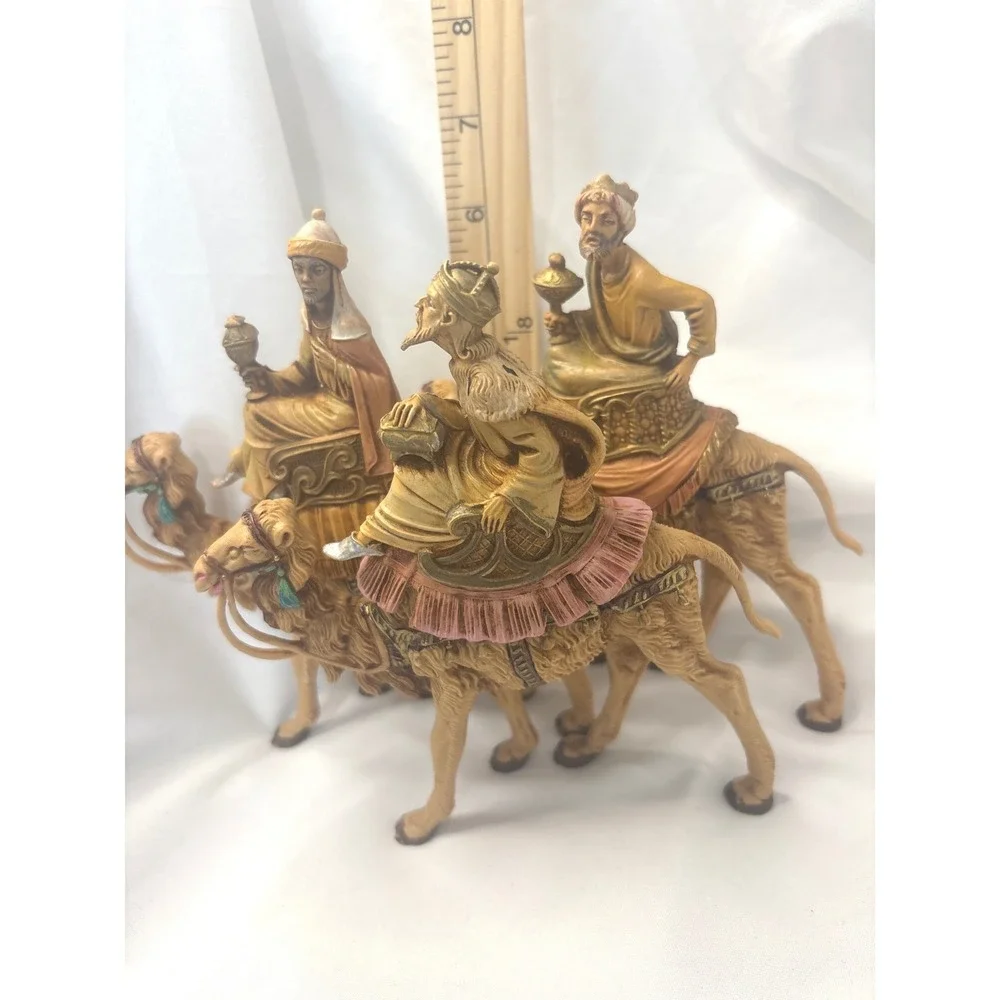 VTG Fontanini Three Wise Men on Camels Nativity Figurine Set 3pc Resin